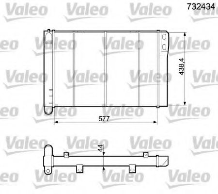 VALEO 732434 Radiator, engine cooling